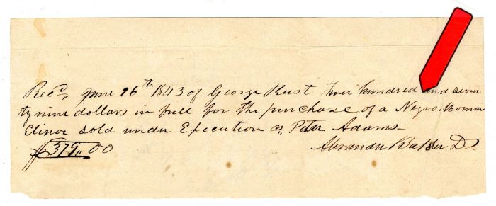 1843 - Slavery Document