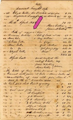 1844 - Slavery Document