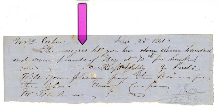 1861 - Slavery Document