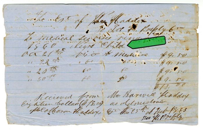 1863 - Slavery Document