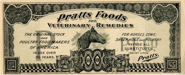 Pratts Foods and Veterinary Remedies - Ad Note