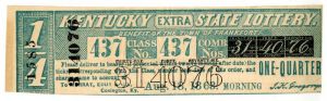 1863 Lottery Ticket - Frankfort Kentucky - Americana