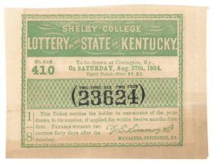 1864 Lottery Ticket - Covington, Kentucky - Americana