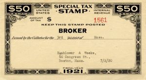 $50 Special Tax Stamp - Americana
