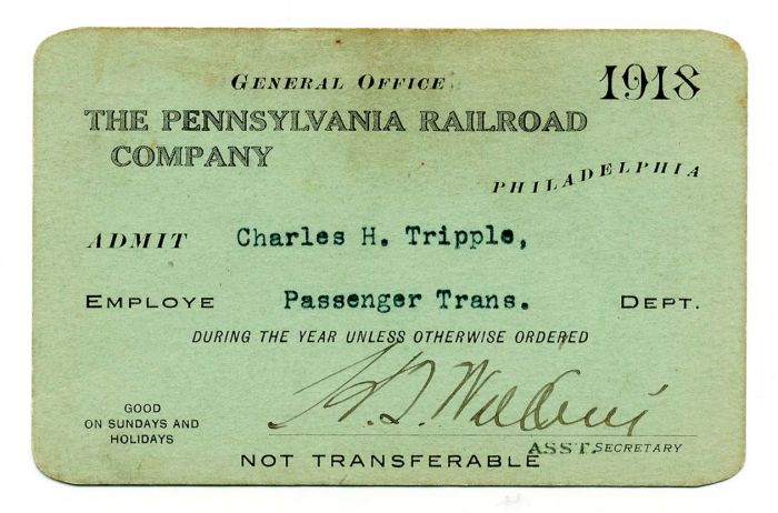 Pennsylvania Railroad Co. Railroad Pass - Americana