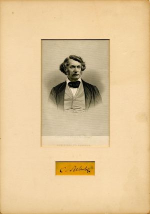 Clipped Signature of Charles Sumner with Matting - Autograph