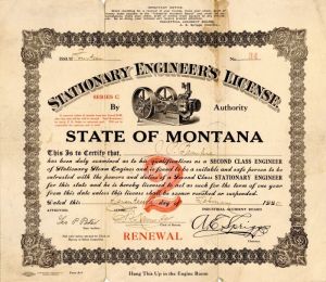 Stationary Engineer's License - Americana