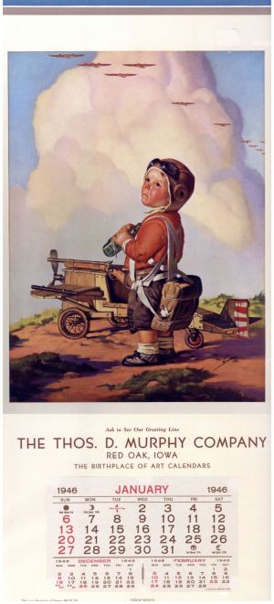 "Grounded" WWII Advertising Calendar - Salesman Sample Calendar