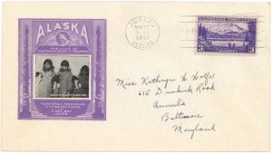 1937 dated First Day Issue Cover - Alaska - Americana - The Land of Yesterday, Today & Tomorrow
