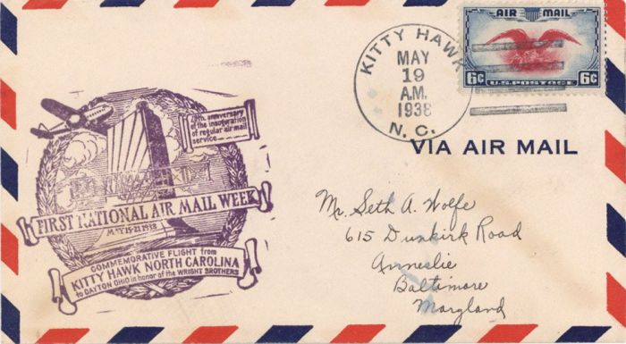 First Day Issue Cover - First National Air Mail Week - Americana