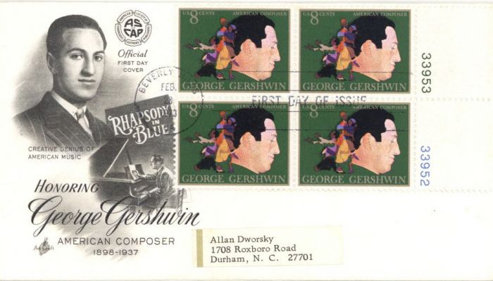 First Day Issue Cover - George Gershwin - Americana