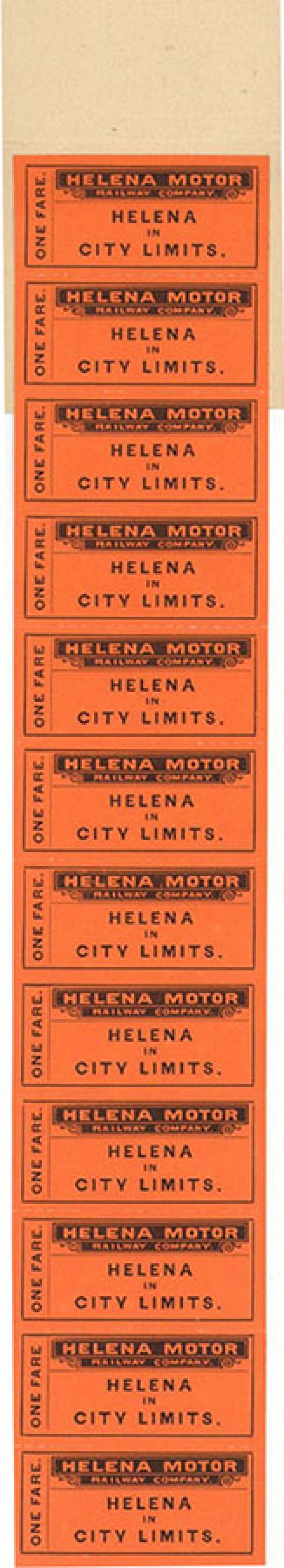 Helena Motor Railway Co. Tickets - Americana