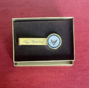 George H.W. Bush - Enameled Tie Bar - Americana - Clothing Accessory