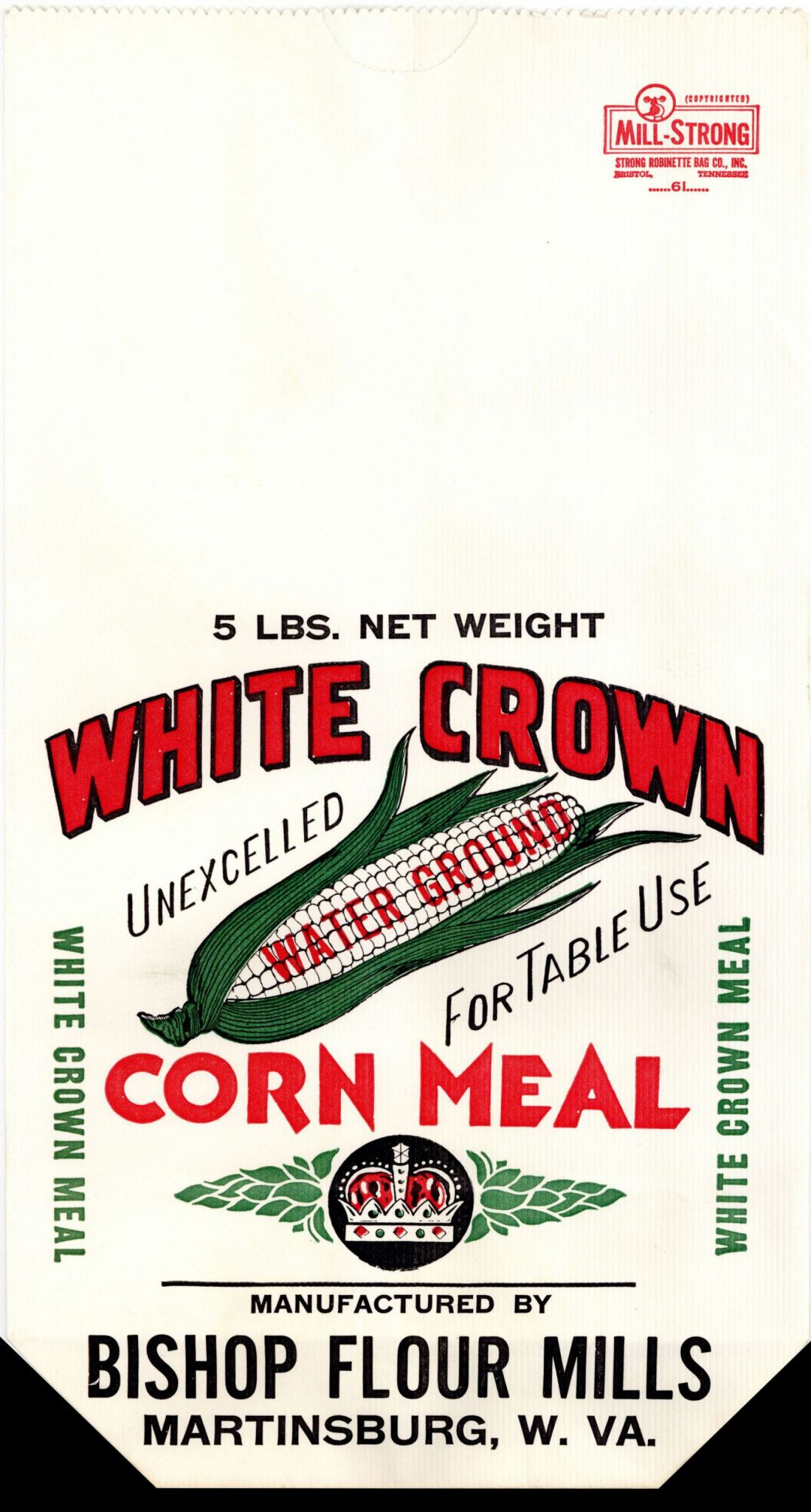 White Crown Corn Meal Shipping Bag - Americana