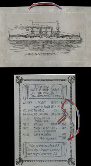 U.S.S. Vermont Engraving - Americana