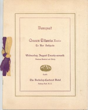 Queen Titania Banquet Menu - Americana