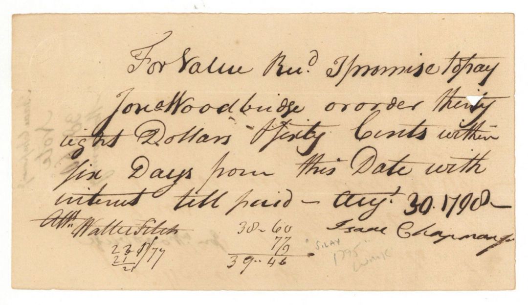 1798 Promissory Note - Americana