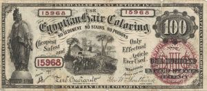 100 Cents Advertising Note for Egyptian Hair Coloring - Americana