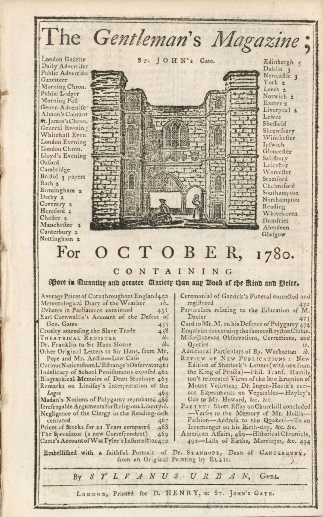 18th Century Gentleman's Magazine - Americana