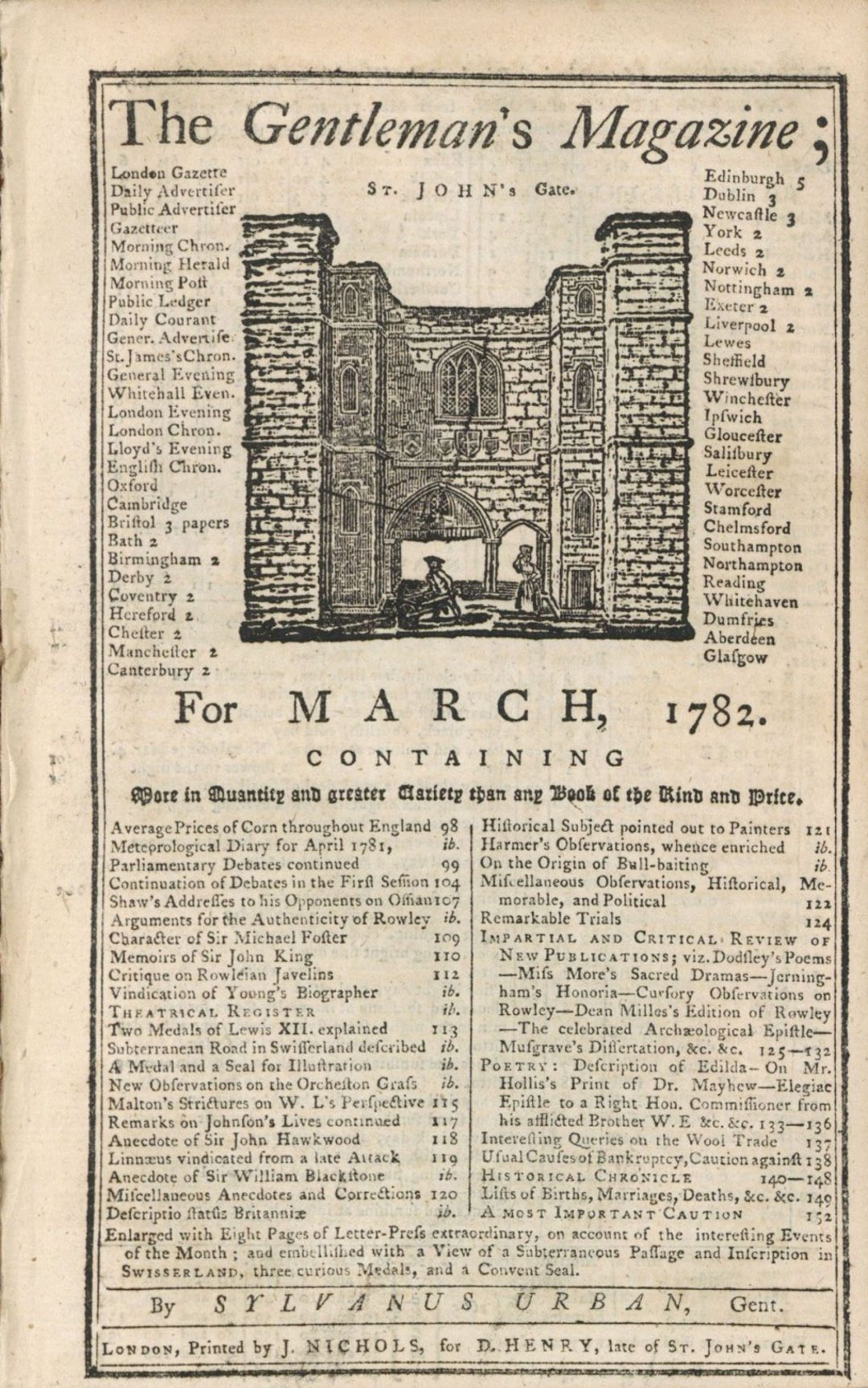 18th Century Gentleman's Magazine - Americana