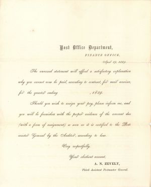 Post Office Department Letter - Americana