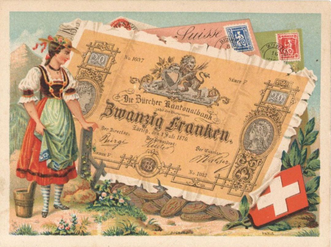 Trade Card of Foreign Paper Money - Americana