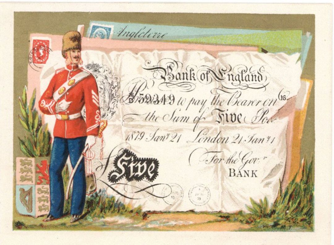 Trade Card of Foreign Paper Money - Americana