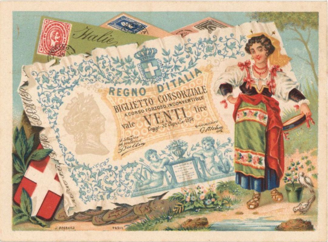 Trade Card of Foreign Paper Money - Americana