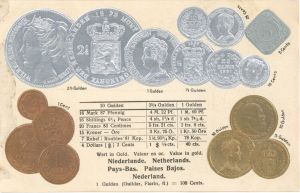 Post Card of Foreign Coins - Americana