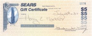 Sears Gift Certificate - Americana