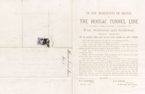  Hoosac Tunnel Line Advertisement dated 1876 - Americana