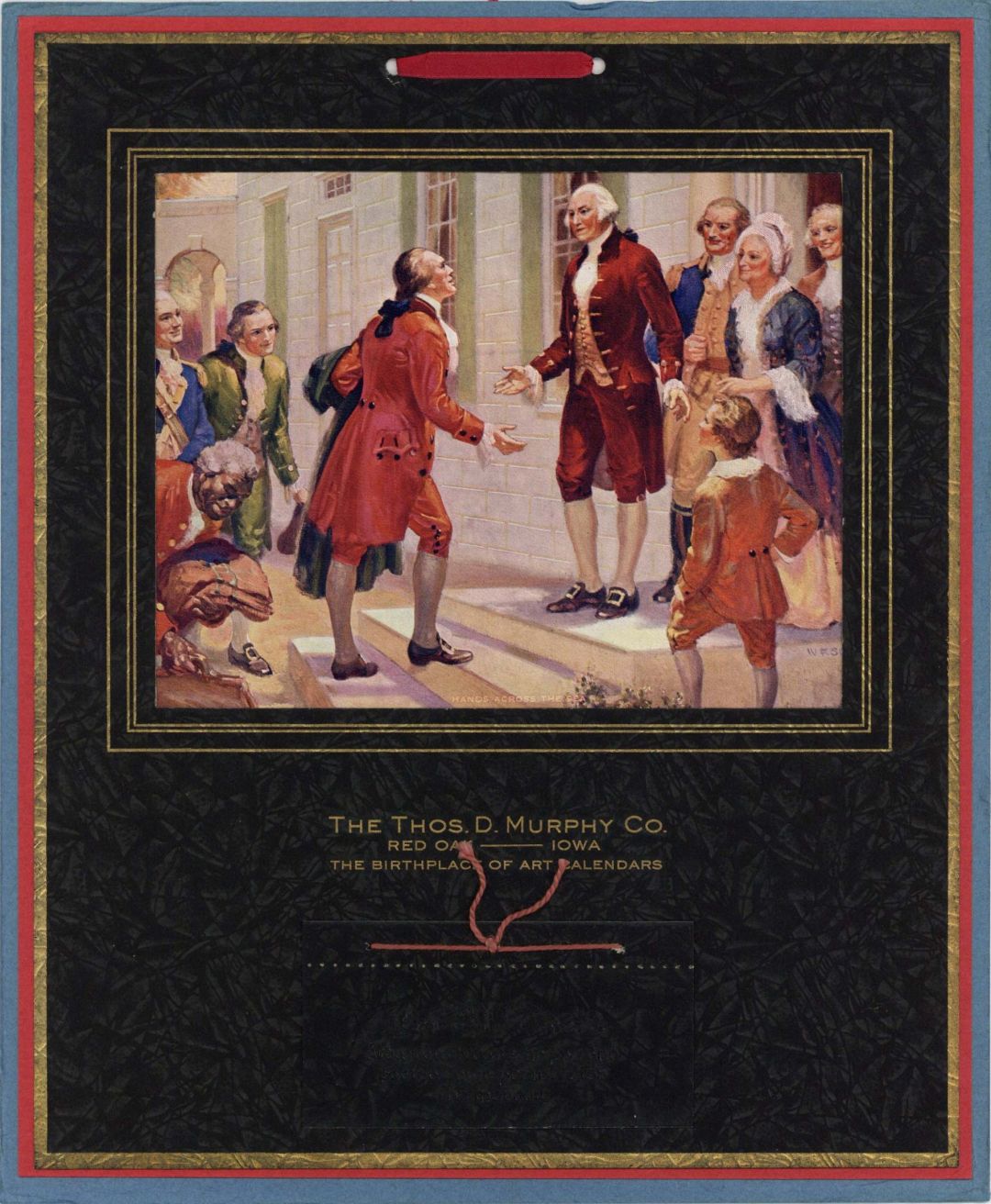 Sample Ad Calendar with George Washington - 1933 dated Americana Advertising Calendar