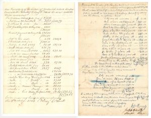 1842-43 dated Slavery Document - Inventory and Appraisement of Estate - 3 Documents - Americana