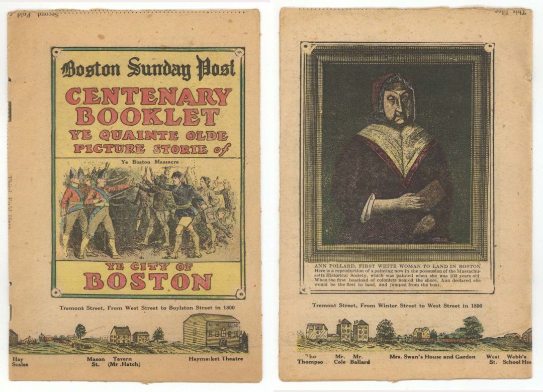 Boston Sunday Post Centenary Booklet - 1800 dated Americana