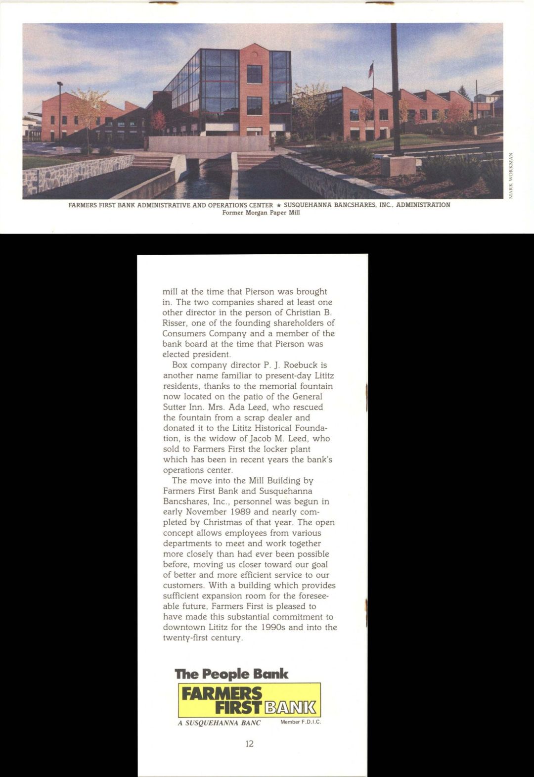 Farmers First Bank Booklet -  1980's-1990's dated Americana