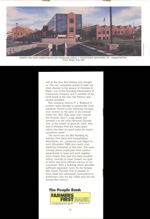 Farmers First Bank Booklet -  1980's-1990's dated Americana