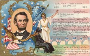 Lincoln Centennial Postcard - 1809-1909 dated Americana