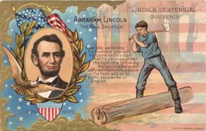 Lincoln Centennial Postcard - 1809-1909 dated Americana
