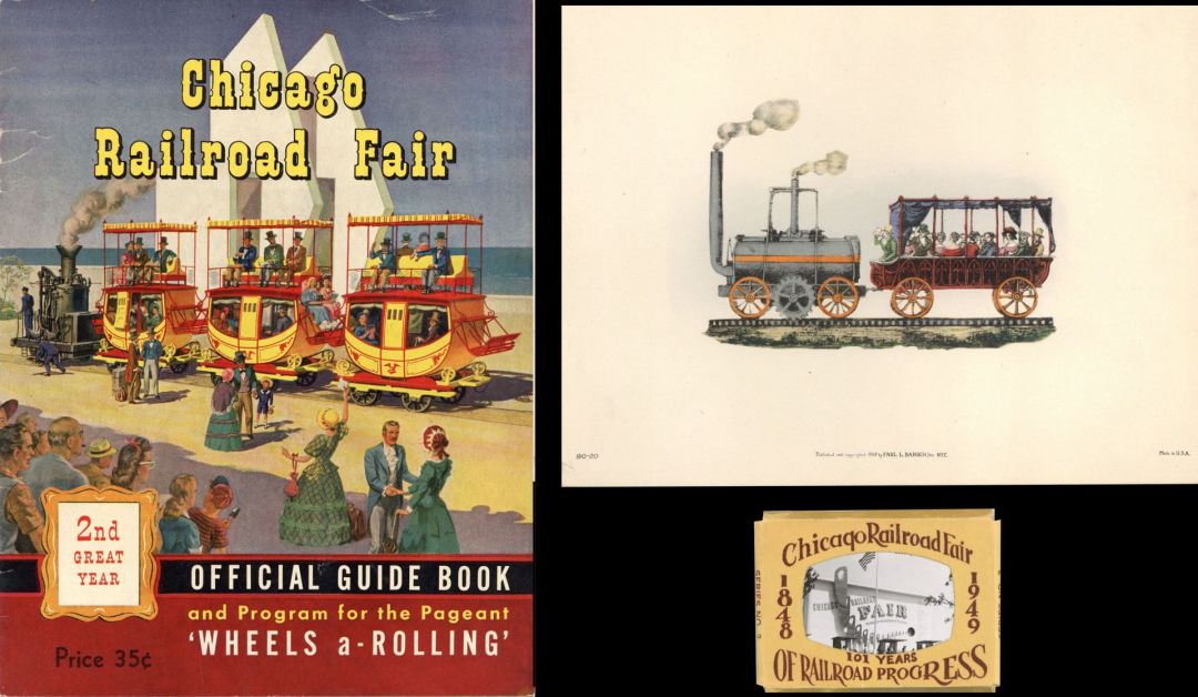 Chicago Railroad Fair Memorabilia - 1848-1949 dated Americana
