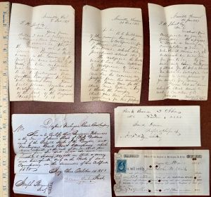 Group of Dayton and Michigan Railroad Co. Correspondence - 1851-1869 dated Railroadiana - St. Louis, Missouri