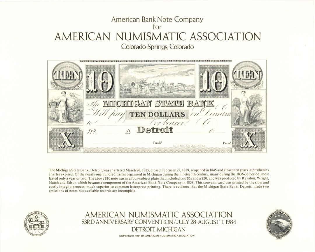 Souvenir Card # SO-39 - Americana