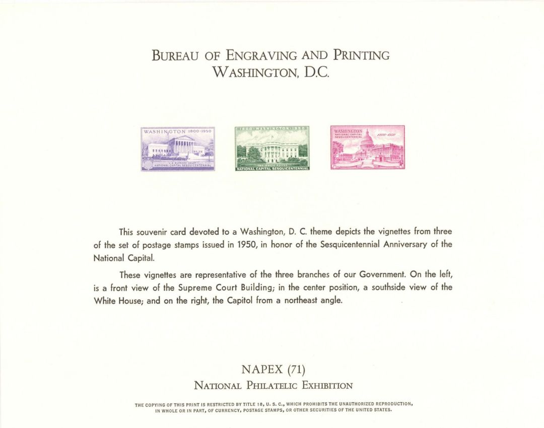 Souvenir Card # B-11 - Americana