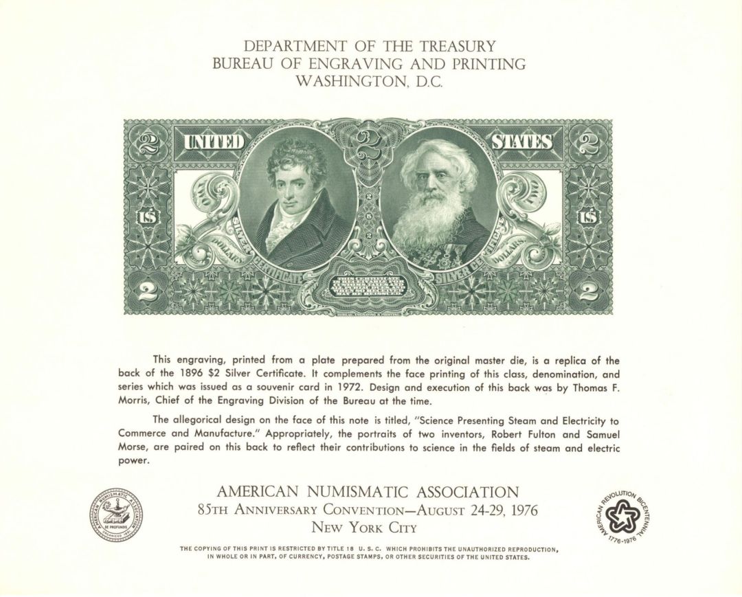Souvenir Card # B-38 - Americana