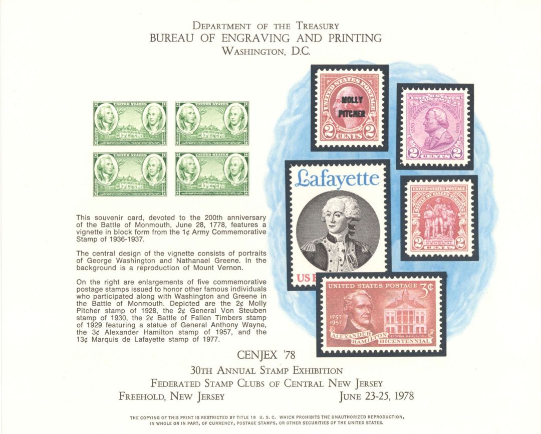 Souvenir Card # B-45 - Americana