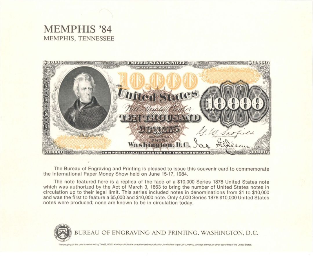 Souvenir Card # B-69 - Americana