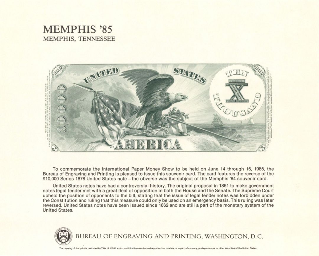 Souvenir Card # B-81 - Americana