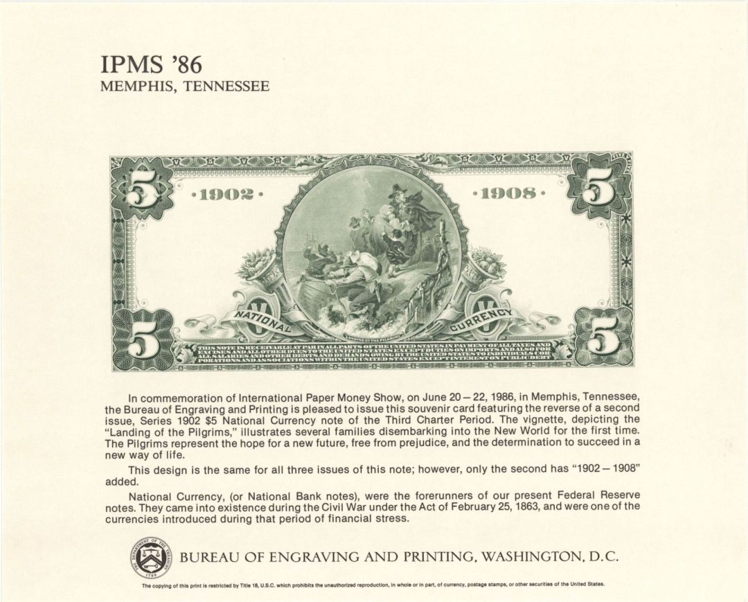 Souvenir Card # B-93 - Americana