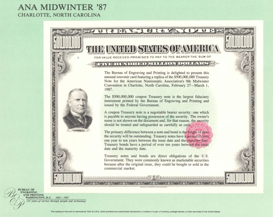 Souvenir Card # B-103 - Americana