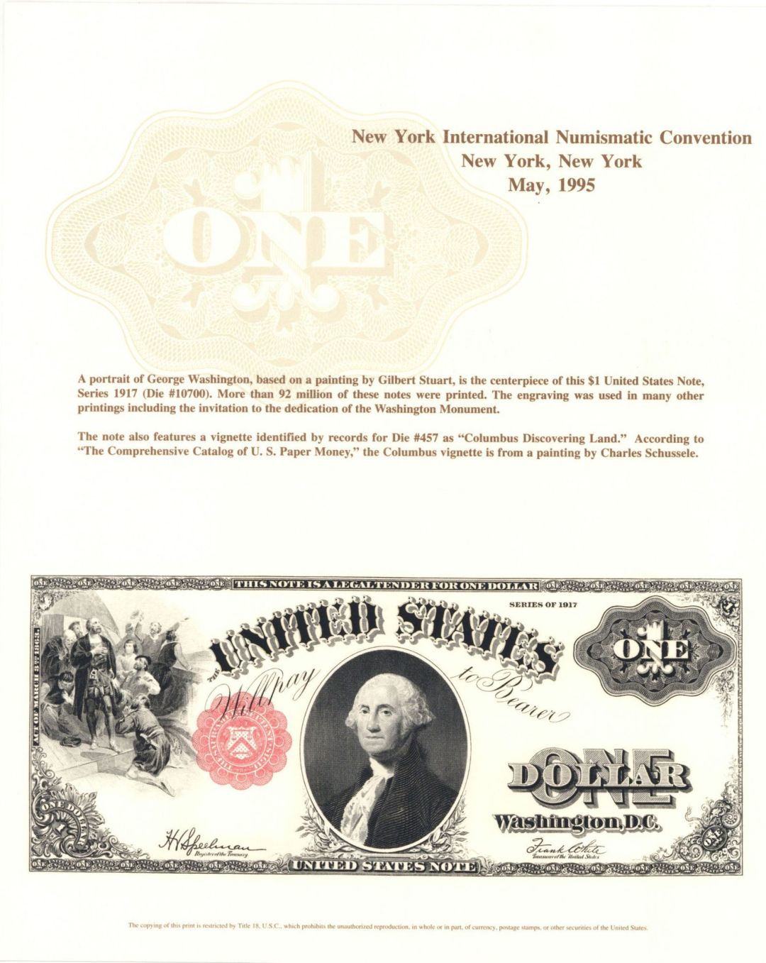 Souvenir Card # B-195 - Americana