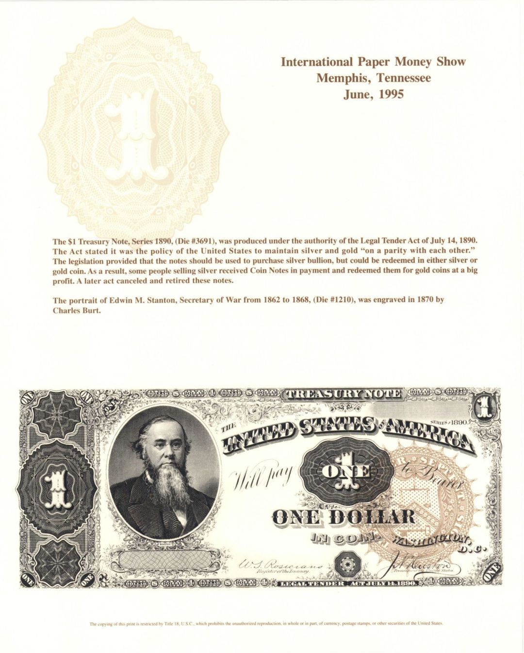 Souvenir Card # B-196 - Americana